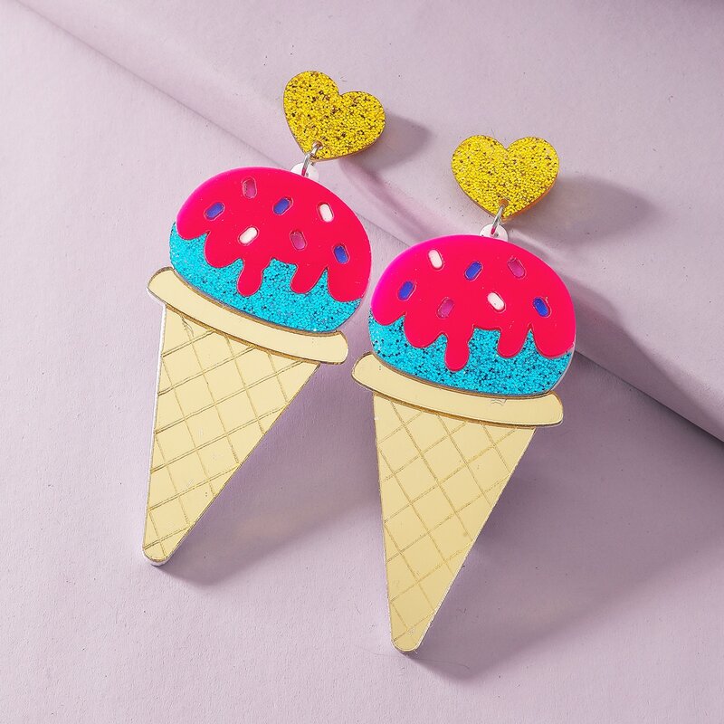 

Ice Cream Charm Drop Earrings, Multicolor
