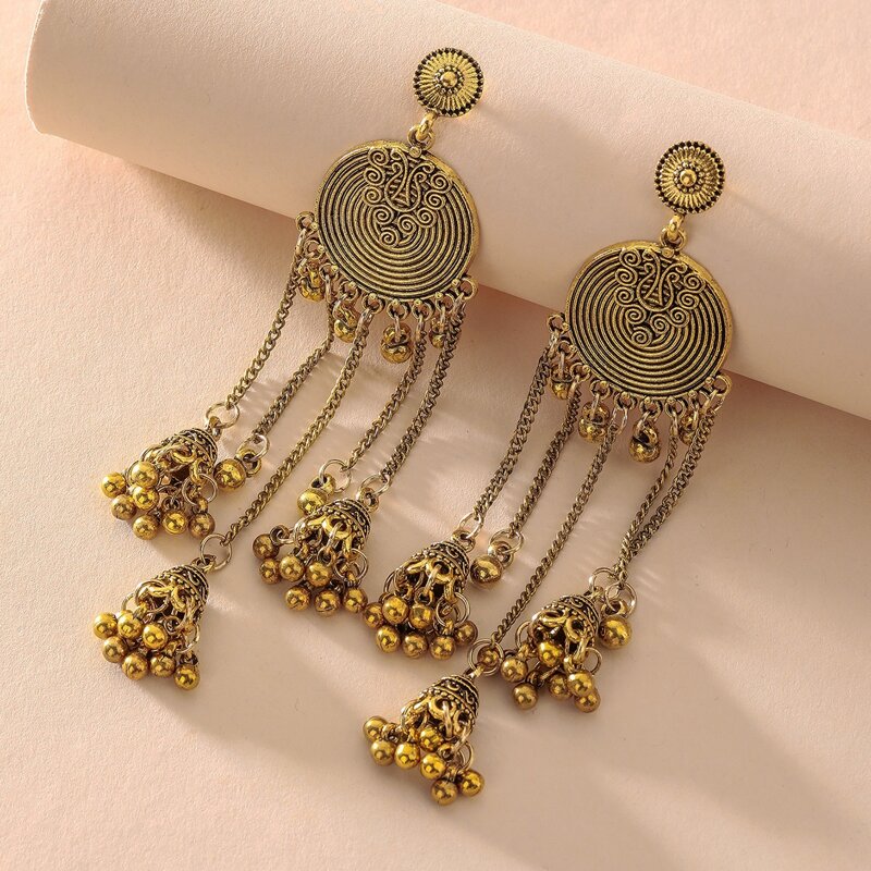 

Tassel Charm Drop Earrings, Gold