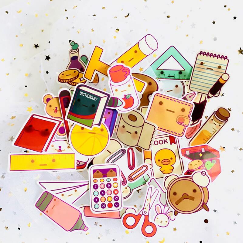 

41pcs Cartoon Graphic Sticker, Multicolor