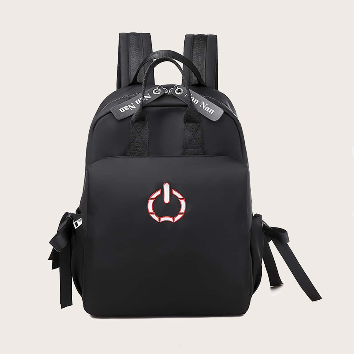 

Geometric Graphic Large Capacity Backpack, Black
