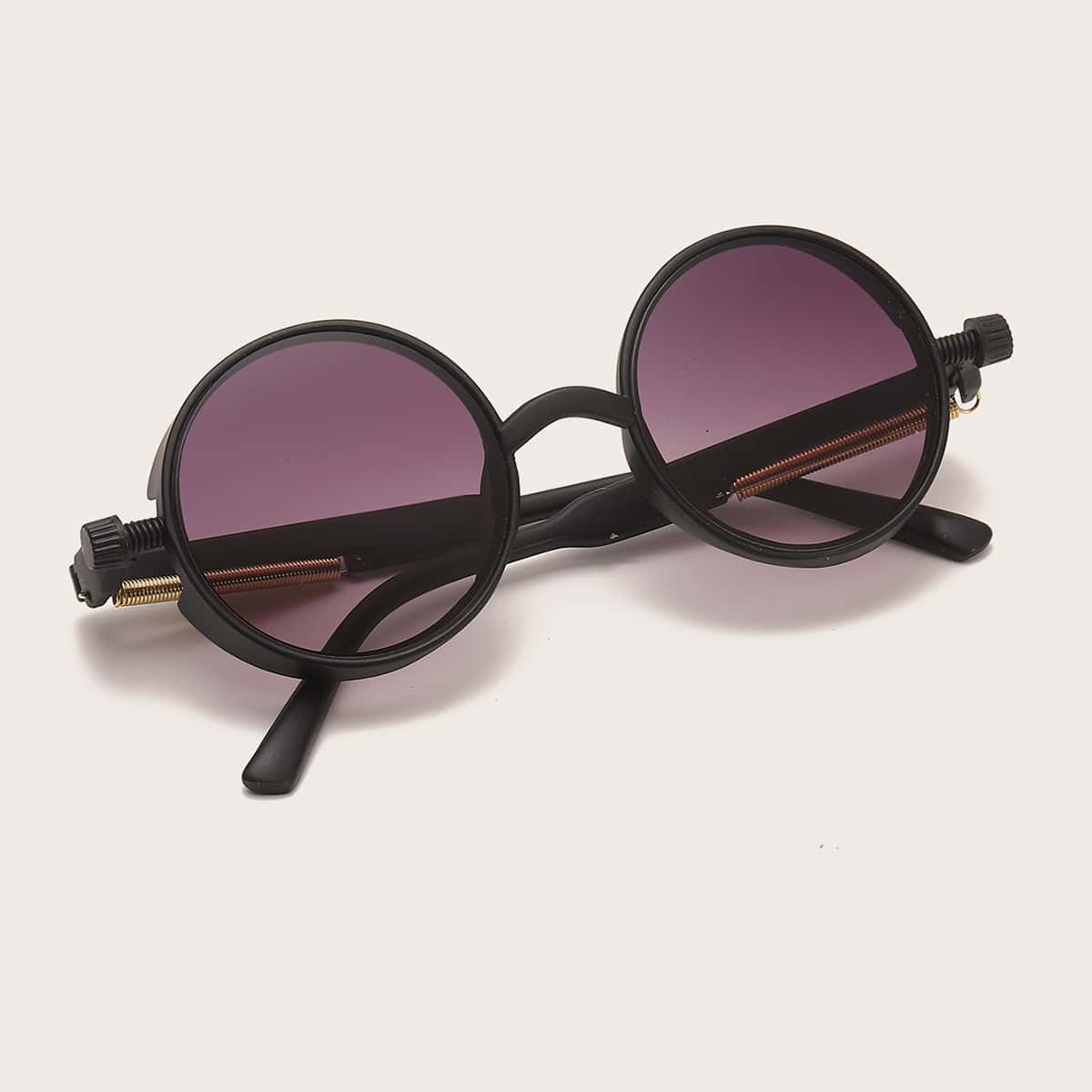 

Guys Round Frame Sunglasses, Grey