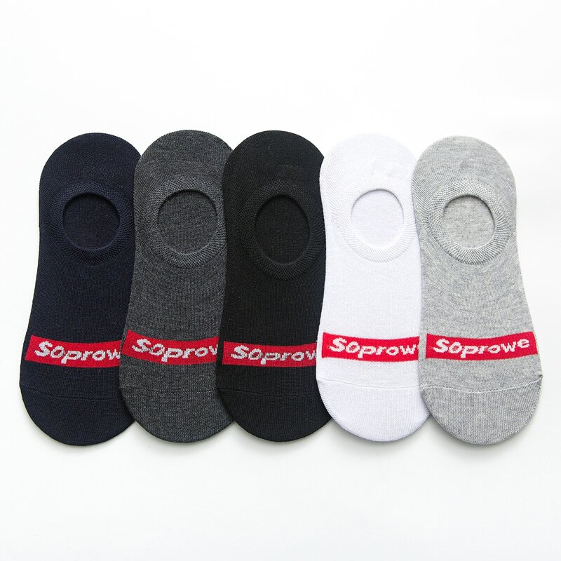 

5pairs Guys Letter Graphic Socks, Multicolor