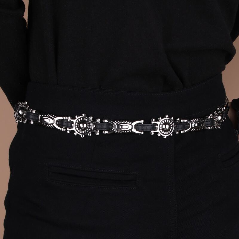 

Metal Decor PU Belt, Black