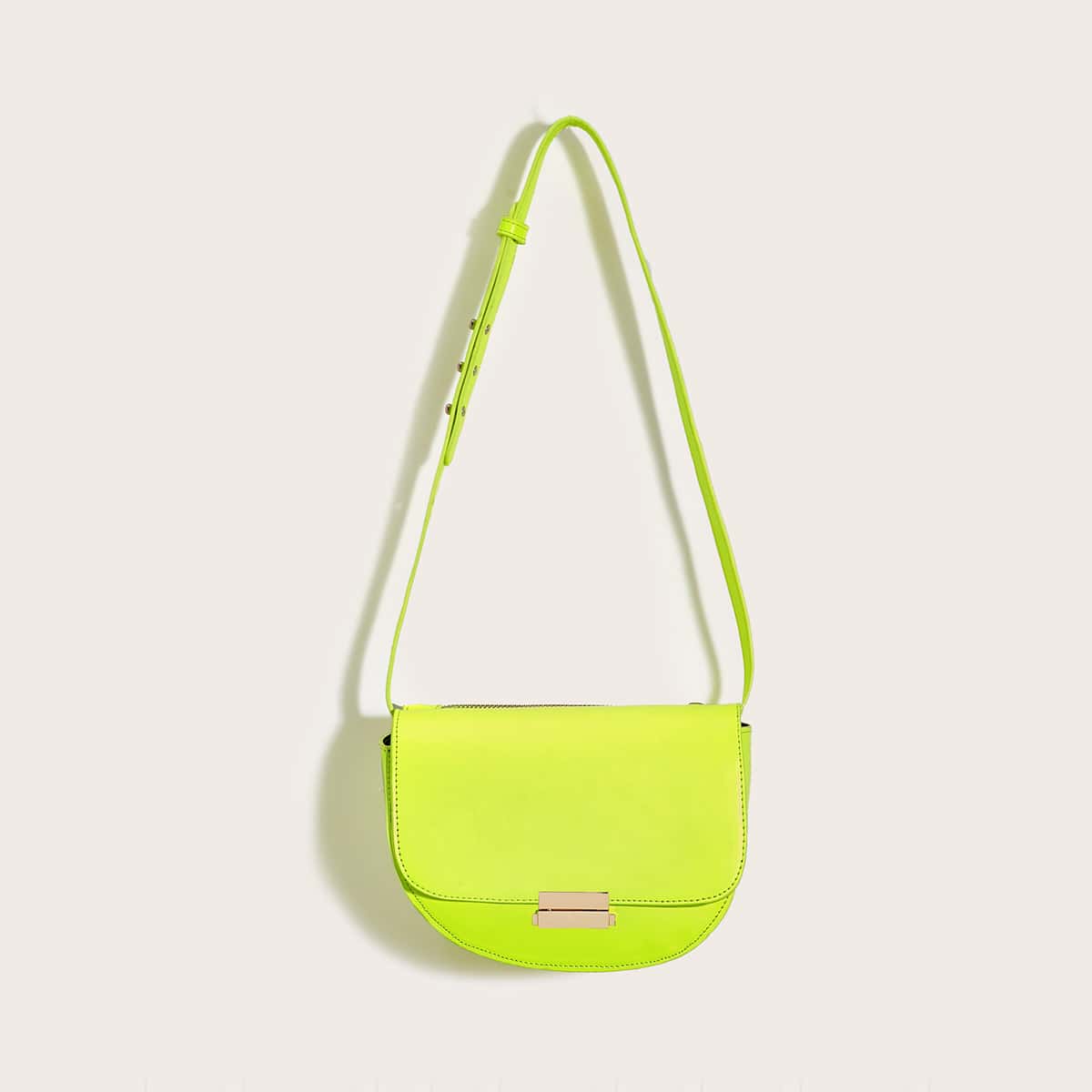 

Neon Green Flap Crossbody Bag