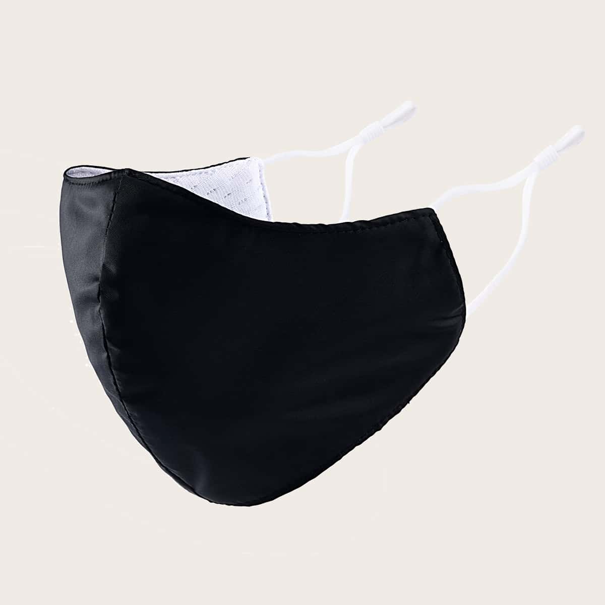 

Men Solid Face Mask, Black