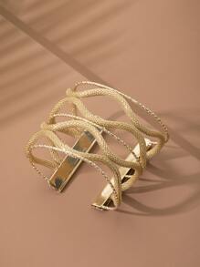 Hollow Out Cuff bangle - Vàng - Xem 1