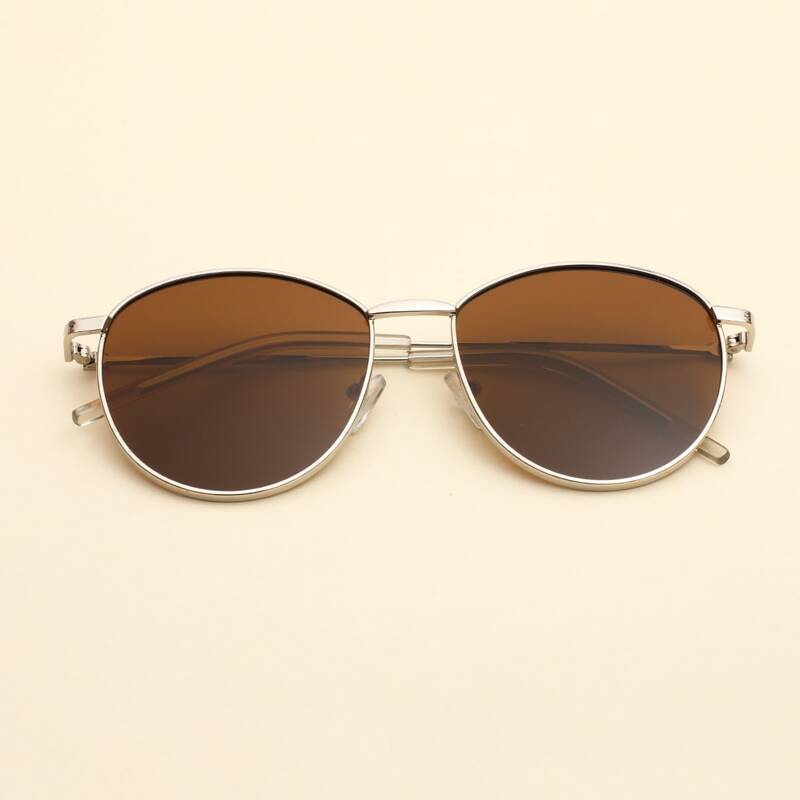 

Metal Frame Sunglasses, Coffee