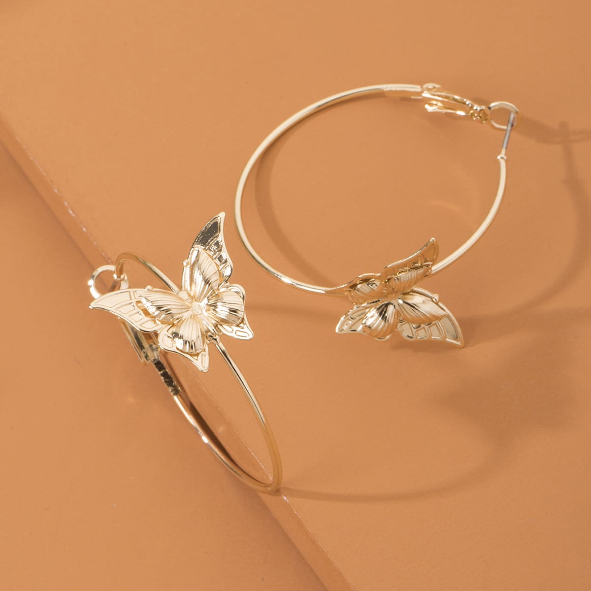 

Butterfly Hoop Earrings, Gold