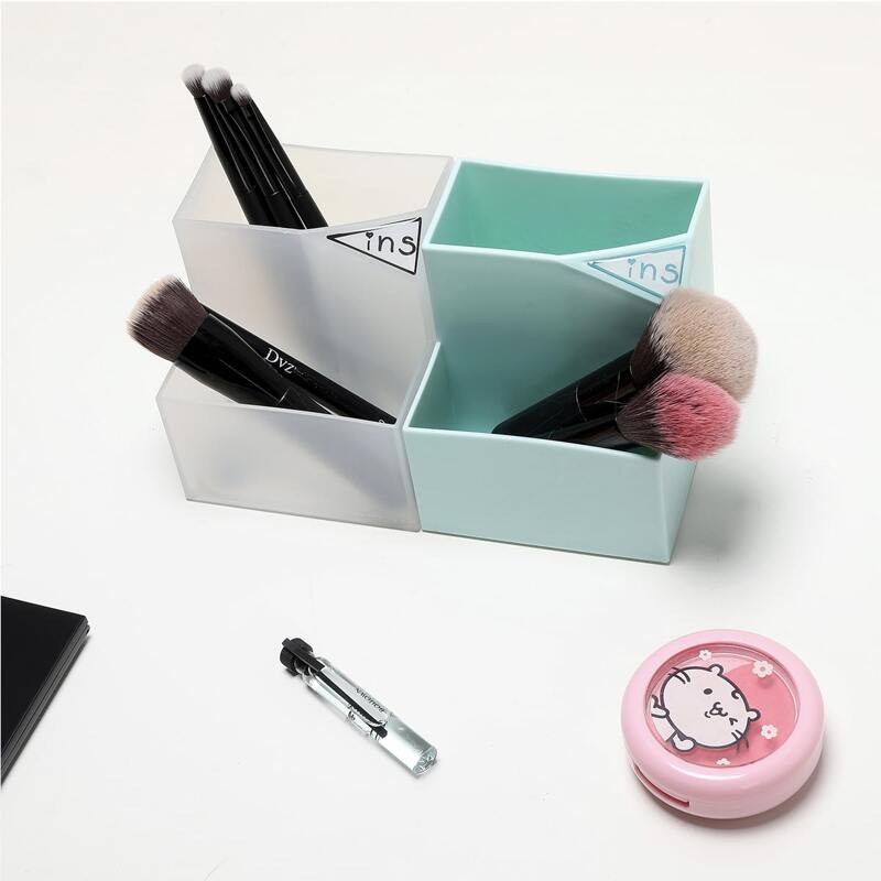 

1pc Two Grid Pen Holder, Multicolor