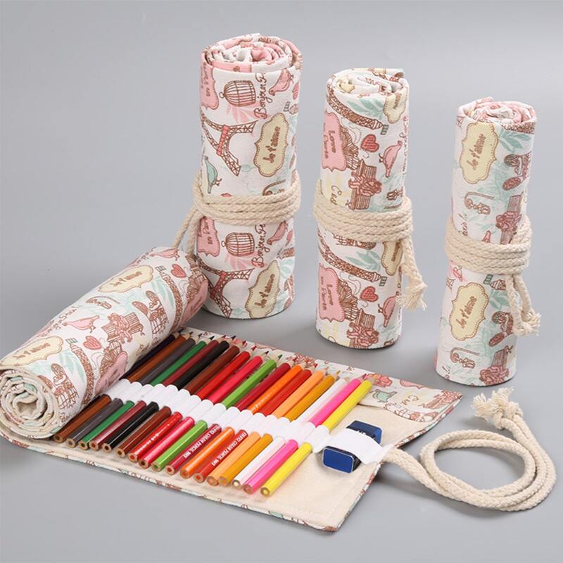 

1pc Cartoon Graphic Roll Pencil Case, Multicolor