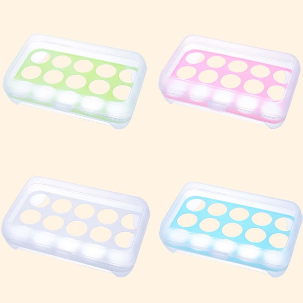 

1pc 15 Grid Egg Storage Box, Multicolor