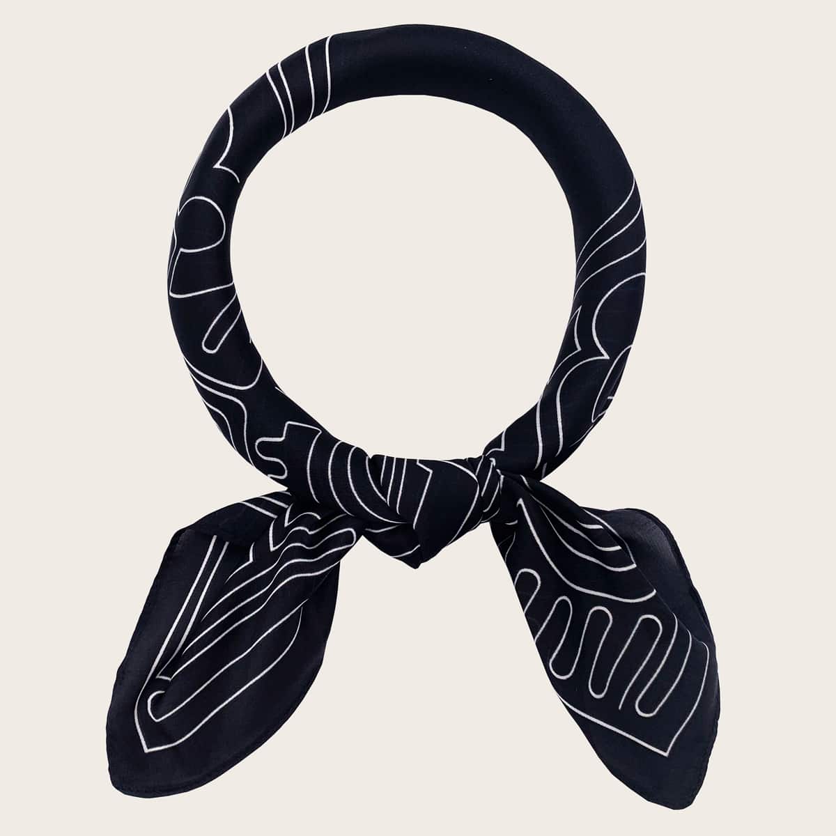 

Simple Graphic Bandana, Black