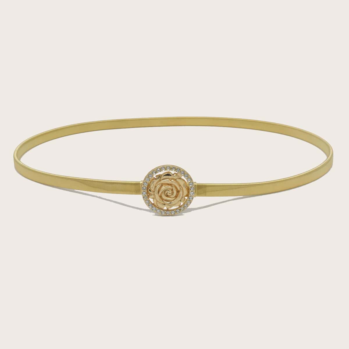 

Flower Buckle Belt, Gold
