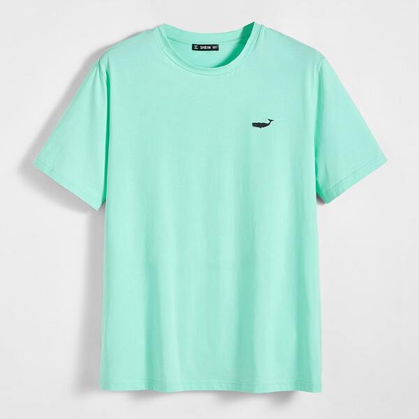 

Men Whale Print Top, Green