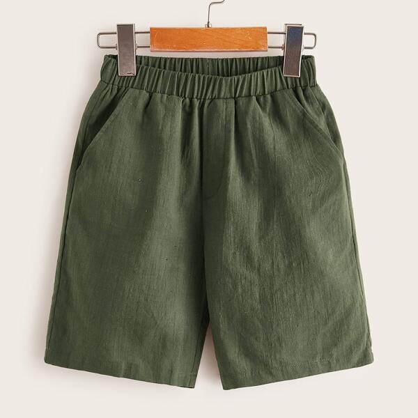 

Boys Slant Pocket Shorts, Green