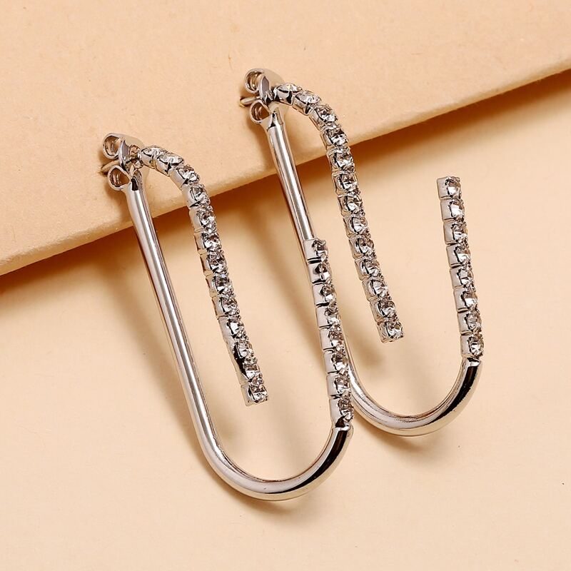 

Rhinestone Engraved Earring Jackets, Silver