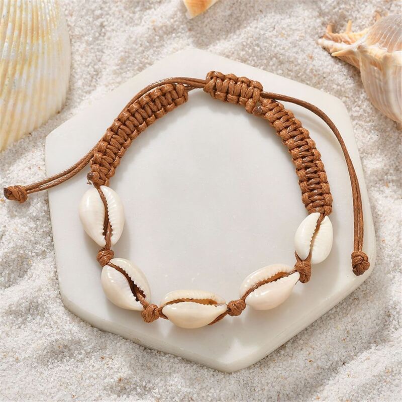 

Shell Braided Bracelet, Brown
