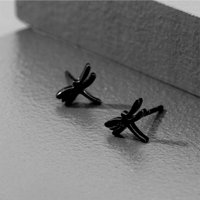 

Guys Dragonfly Earrings, Black