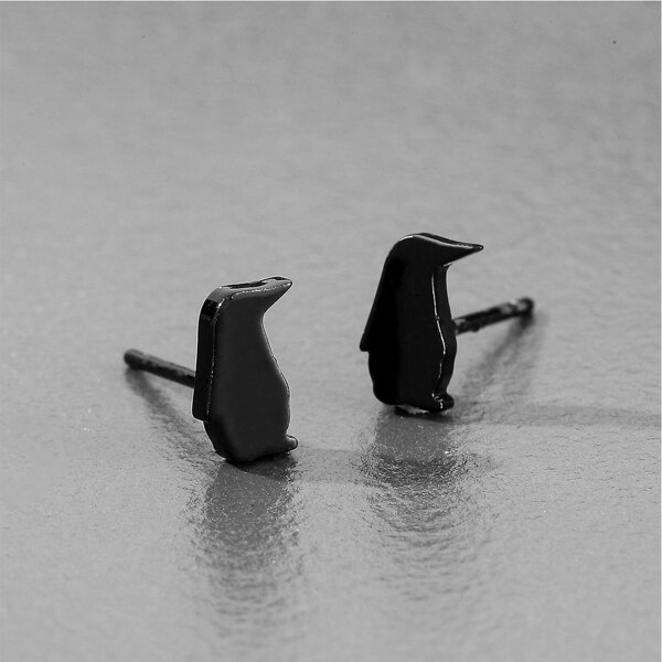 

Men Animal Shaped Earrings, Black