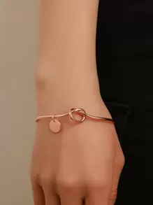 Disc Charm Bangle - Bronze - View 1