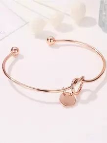 Disc Charm Bangle - Bronze - View 3