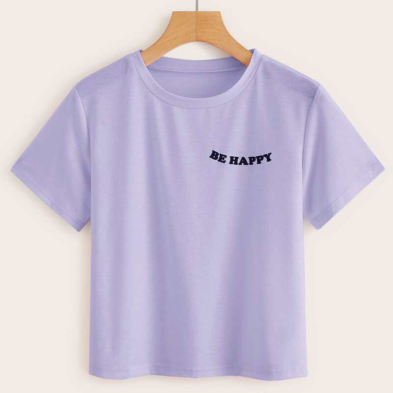 

Letter Graphic Tee, Purple