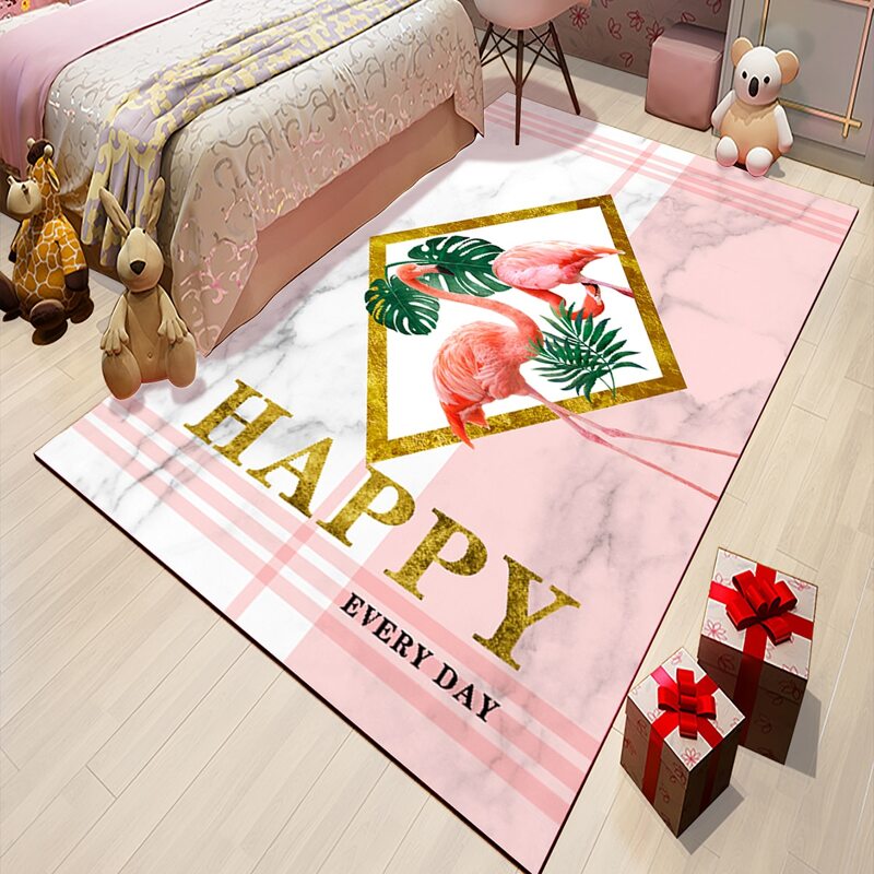 

Flamingo Print Carpet, Multicolor