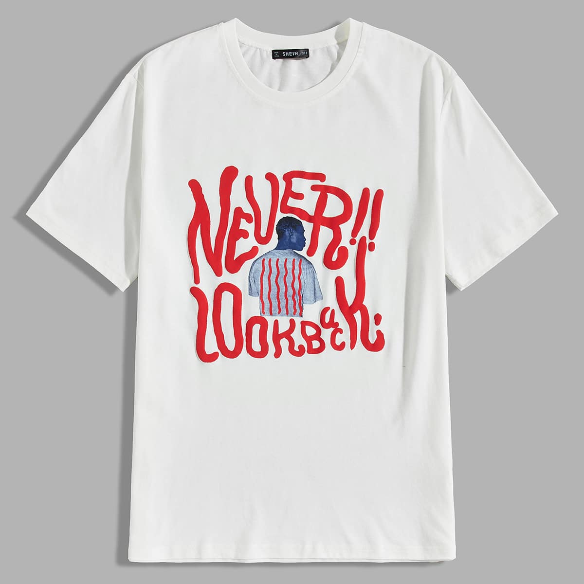 

Guys Figure & Letter Graphic Tee, White