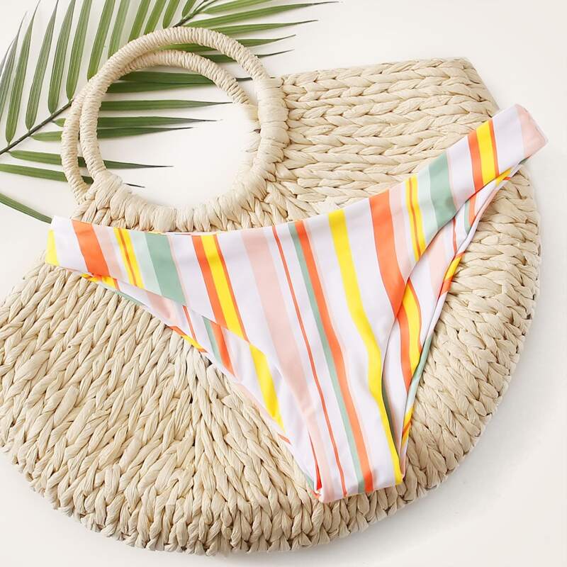 

Rainbow Stripe Bikini Panty, Multicolor