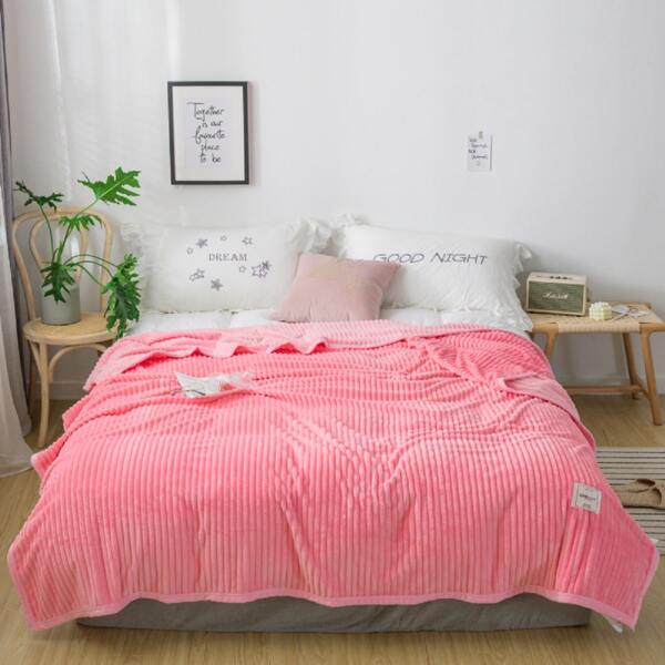 

1pc Solid Blanket, Multicolor