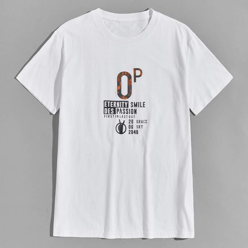 

Guys Letter Graphic Short Sleeve Tee, White
