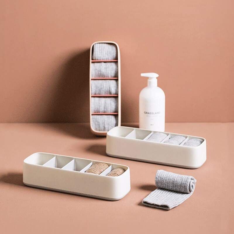 

1pc Multi-compartment Underwear Storage Box, Multicolor