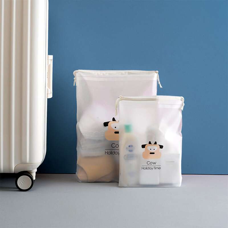 

1pc Cartoon Graphic Drawstring Storage Bag, Multicolor