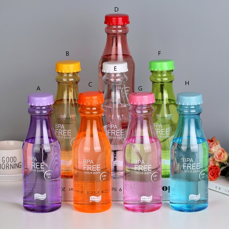 

1pc Portable Clear Water Bottle, Multicolor