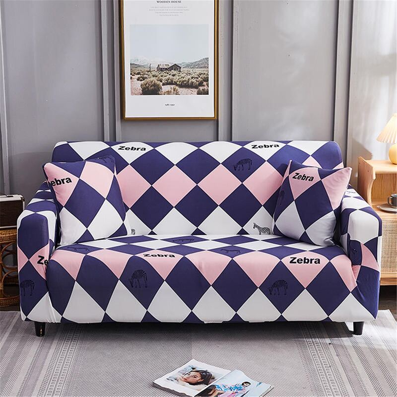 

Zebra Print Stretchy Sofa Cover Without Cushion Cover, Multicolor
