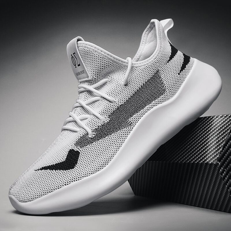 

Guys Lace-up Front Cartoon Graphic Sneakers, White