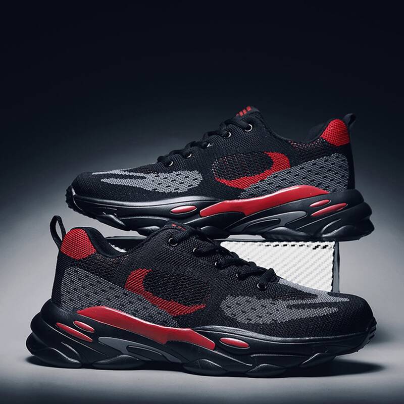 

Guys Lace-up Front Colorblock Sneakers, Black