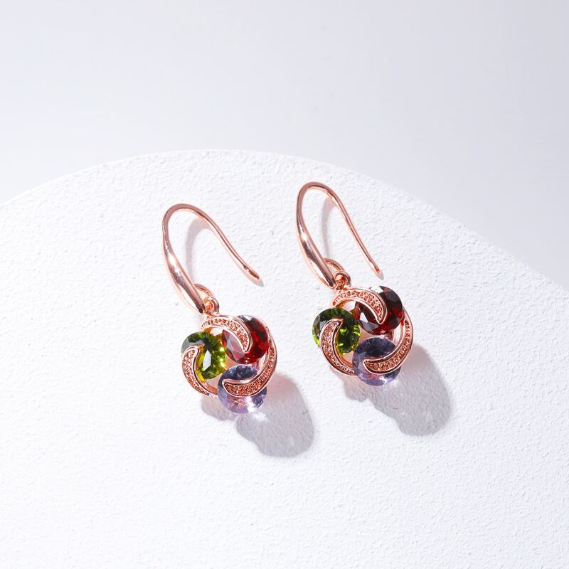 

Colorful Rhinestone Earrings, Multicolor