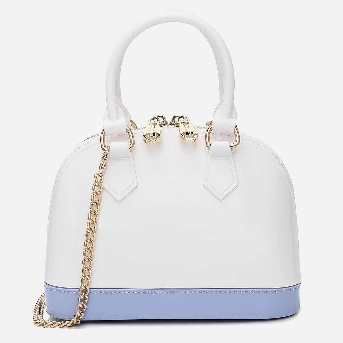 

Two Tone Satchel Bag, Multicolor