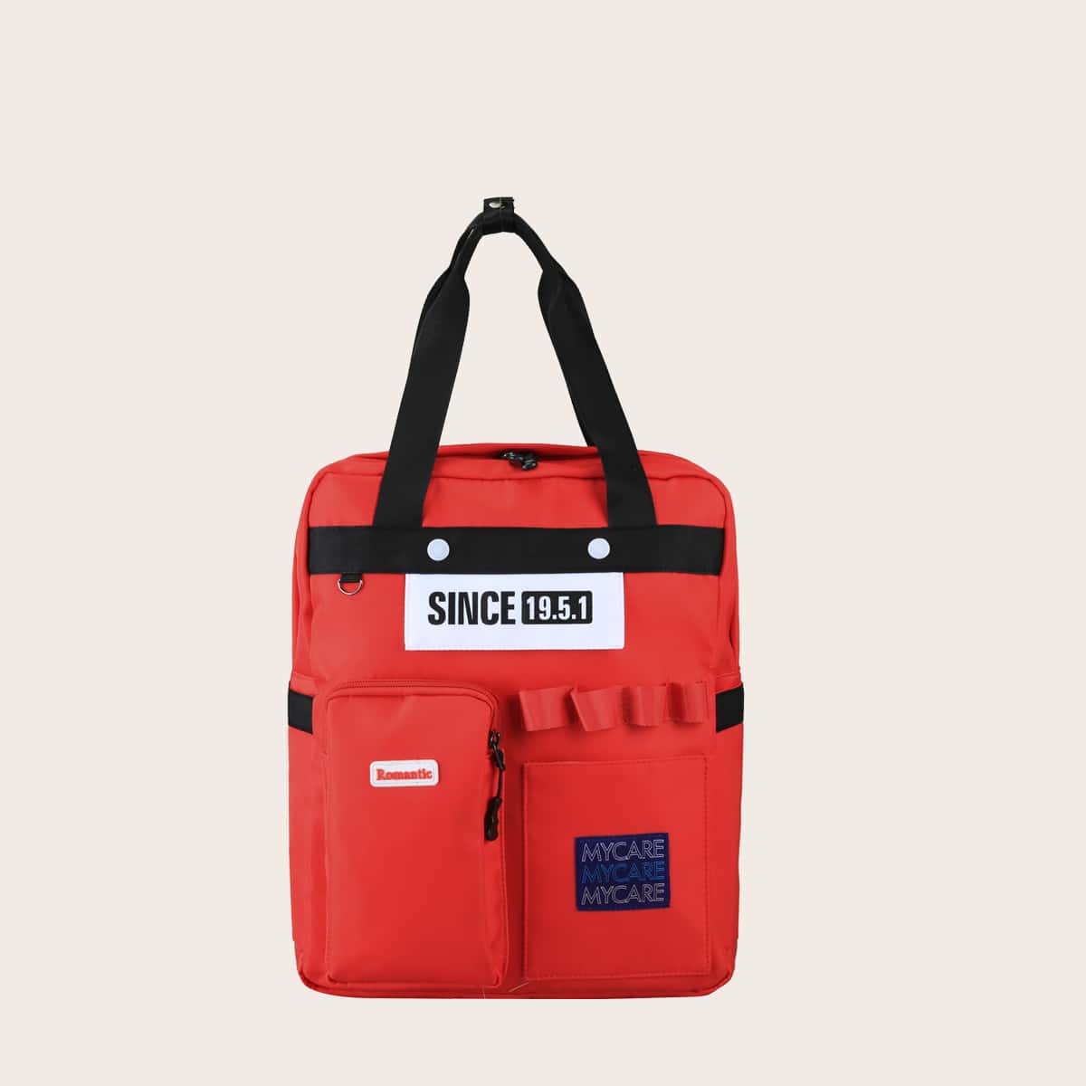 

Pocket Front Backpack, Red