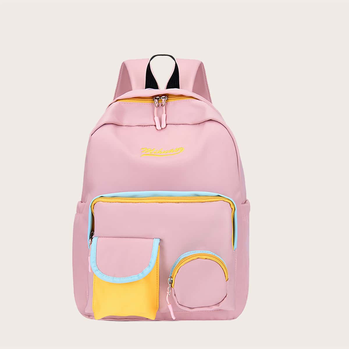 

Pocket Front Backpack, Pink