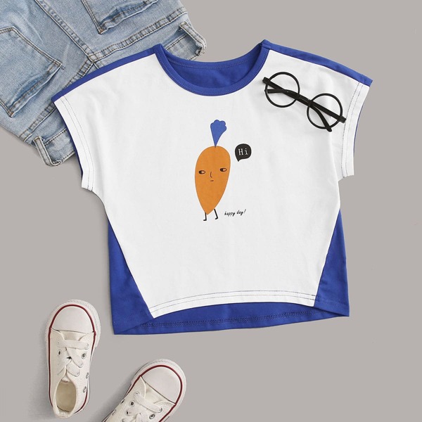 

Toddler Boys Cartoon & Letter Graphic Tee, Multicolor