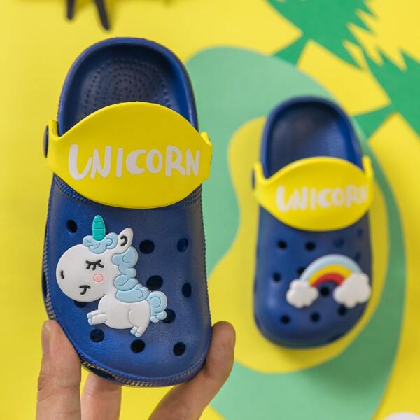 

Baby Unicorn Graphic Sandals, Blue