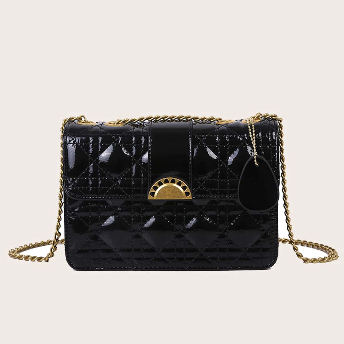 

Quilted Crossbody Bag, Black