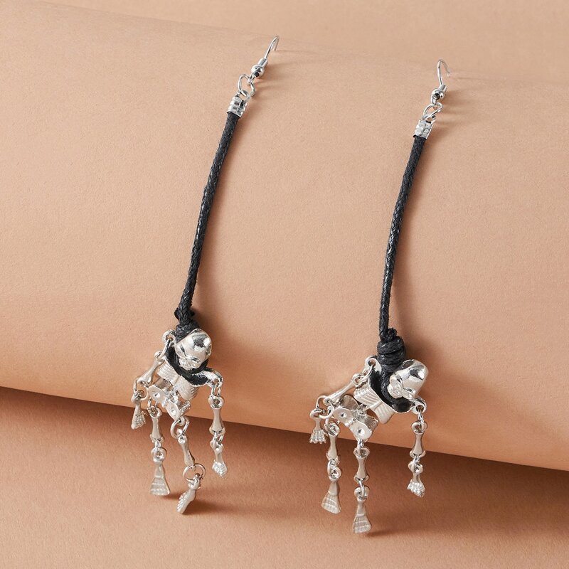 

Skeleton Charm Drop Earrings, Multicolor