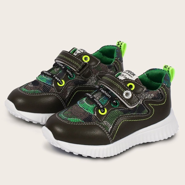 

Toddler Boys Lace-up Front Velcro Strap Sneakers, Green