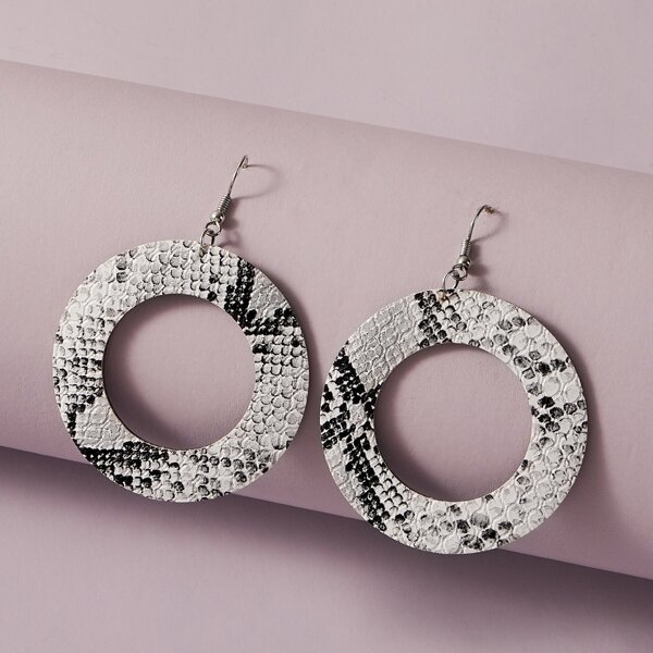 

Snakeskin Print Drop Earrings, Multicolor