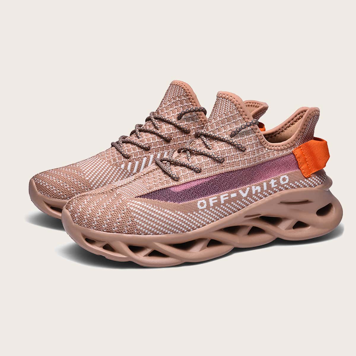 

Guys Lace-up Front Letter Graphic Sneakers, Brown