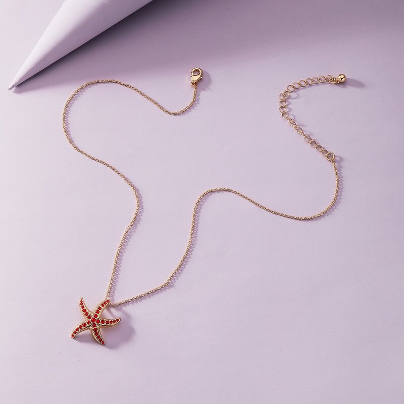 

Starfish Charm Necklace, Gold
