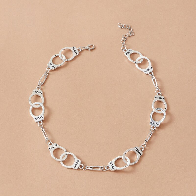 

Handcuffs Design Necklace, Silver